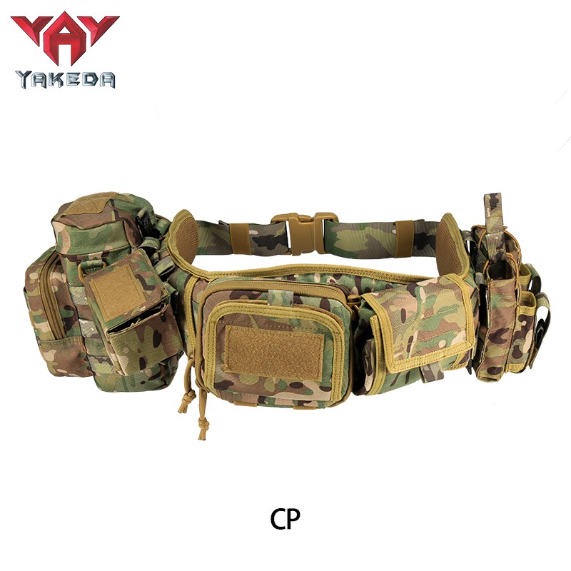 Yakeda Gear Cinturon Tactico cinturón otra policía hebilla ajustable Molle utilidad al aire libre combate caza cinturón táctico