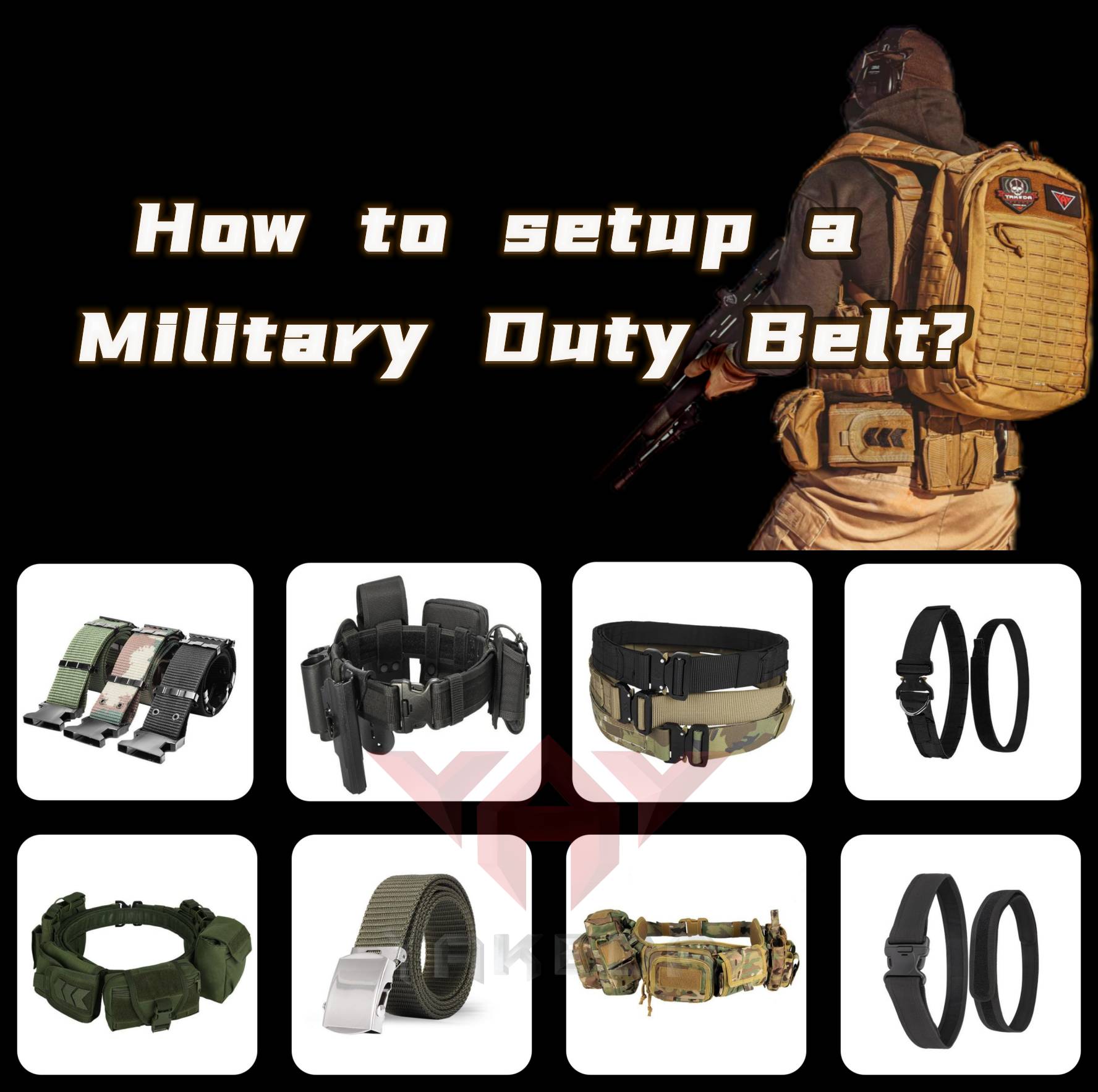 ¿Cómo configurar un cinturón de servicio militar?