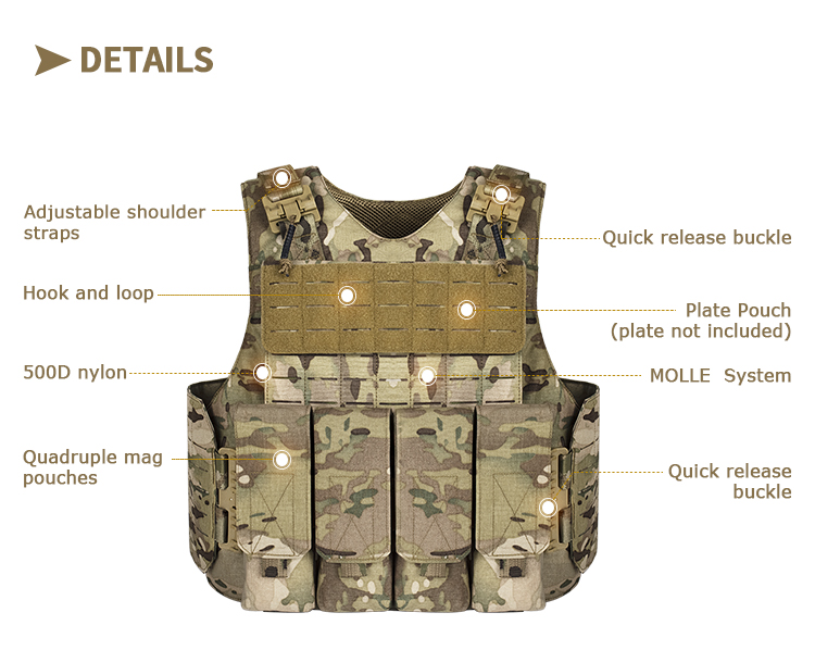 Chaleco de uniforme militar de armadura táctica para niños y